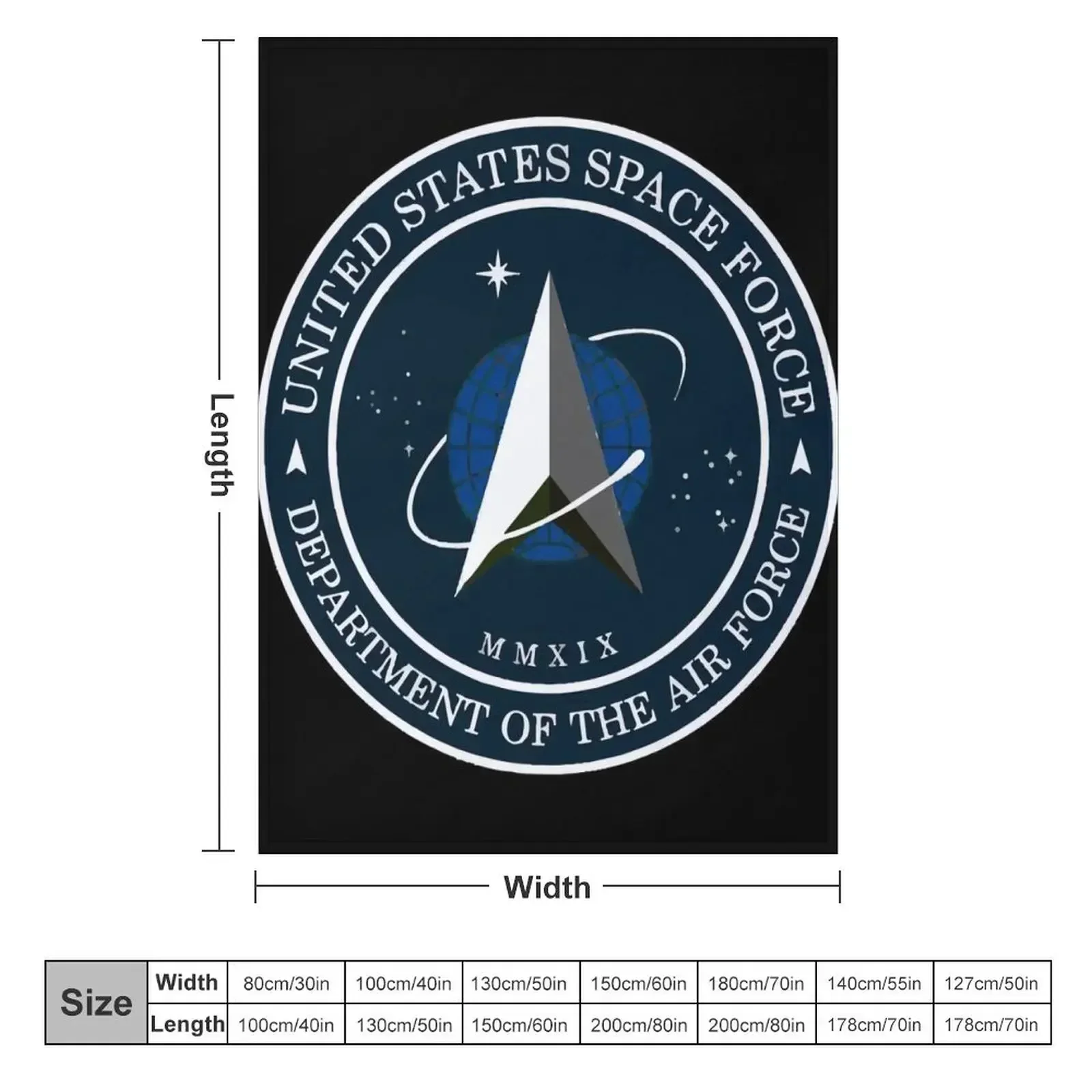 Space Force Insignia, From Official USSF Seal, Logo Throw Blanket Sofa Quilt warm winter Moving Stuffeds Blankets