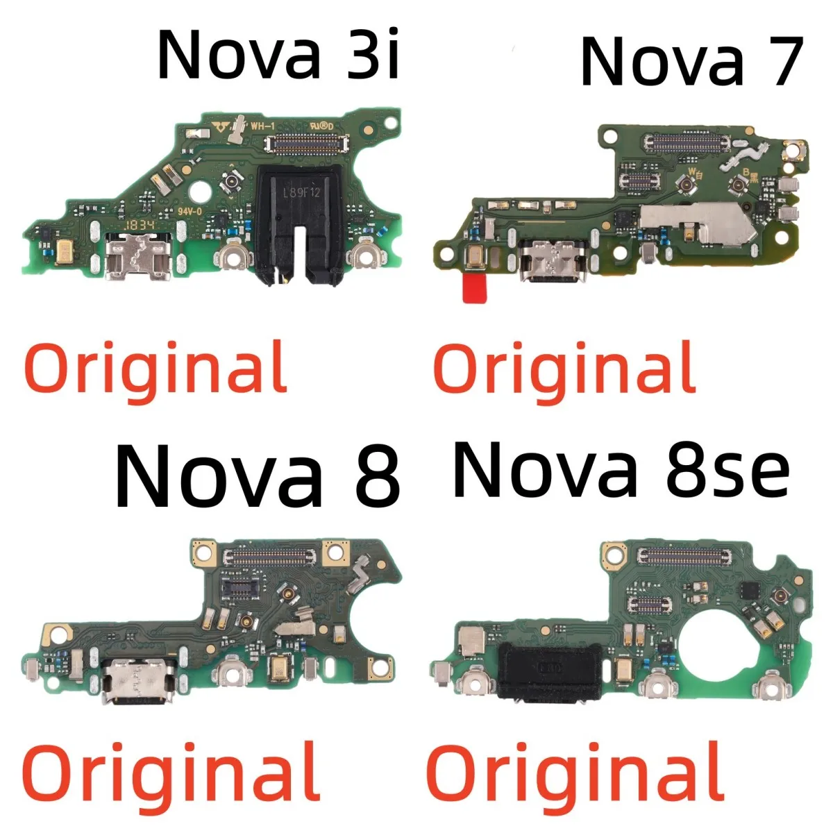 Original USB Charging Port Dock Charger Connector Board Flex Cable For Huawei Nova 2 2s 3 3i 3e 4 4e 5 7 8 8se Pro Plus