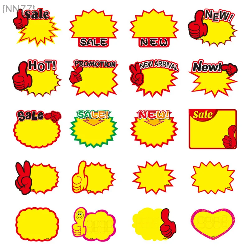 【رقم】50 قطعة من ملصقات أسعار البطاقات البيضاء - بطاقات أسعار البيع بالتجزئة لترويج السلع ومبيعات الأعمال #1