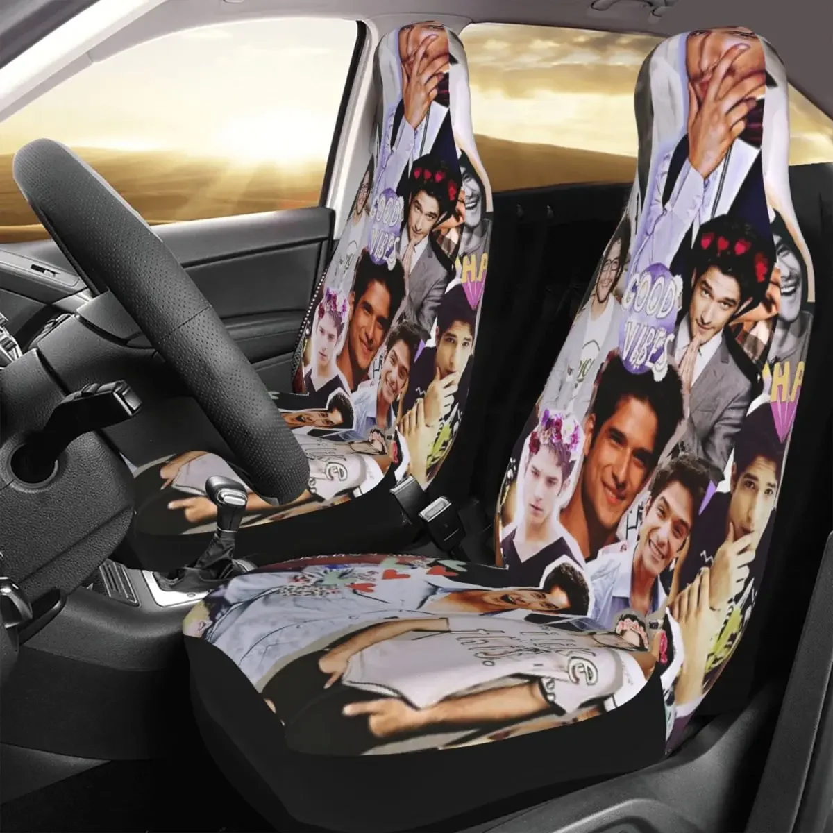 Tyler Posey Collage ผ้าคลุมเบาะรถยนต์การพิมพ์แบบกําหนดเอง Universal Front Protector อุปกรณ์เสริมชุดเบาะ