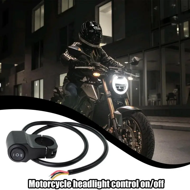 Motorcycle Light Controller Headlight Turn On/Off Button Waterproof Spotlights On/Off Control Sturdy Handlebar Control Button