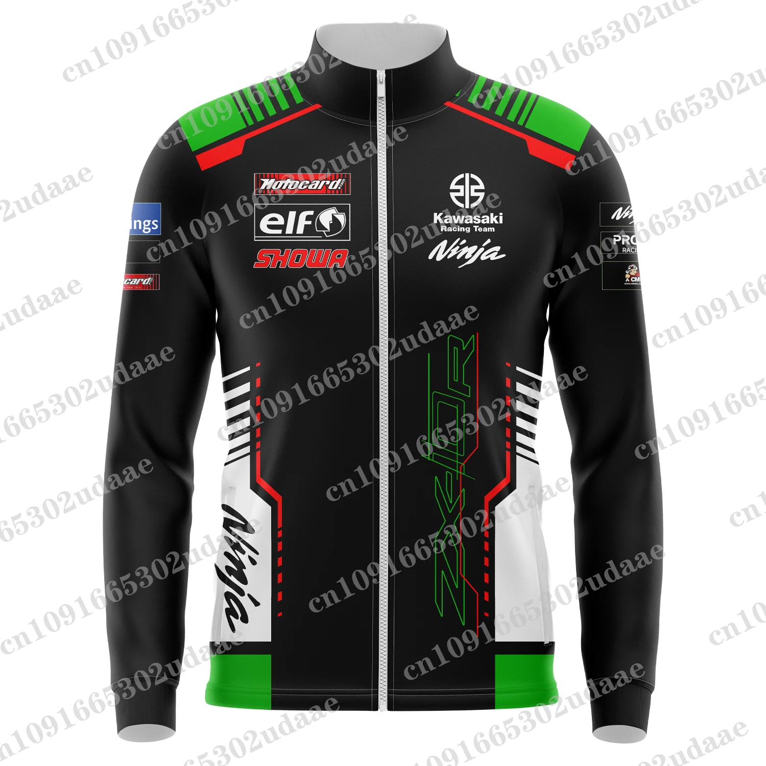 2024 New Kawasaki Racing Racing Racing Enthusiasts Men\'s and Women\'s Jackets Zipper Hoodies