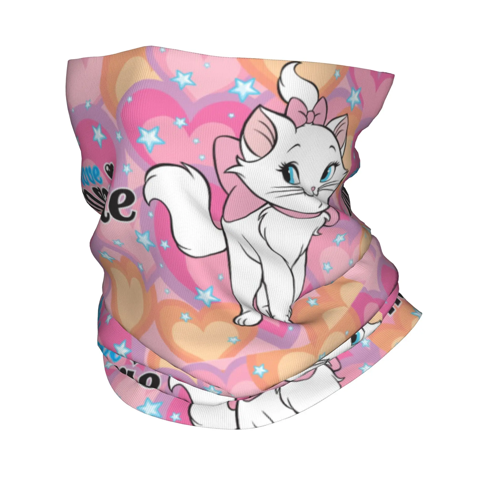 

Custom Marie Mary Cat ​Anime Cartoon Neck Gaiter Men Women Windproof Winter Bandana Scarf for Cycling