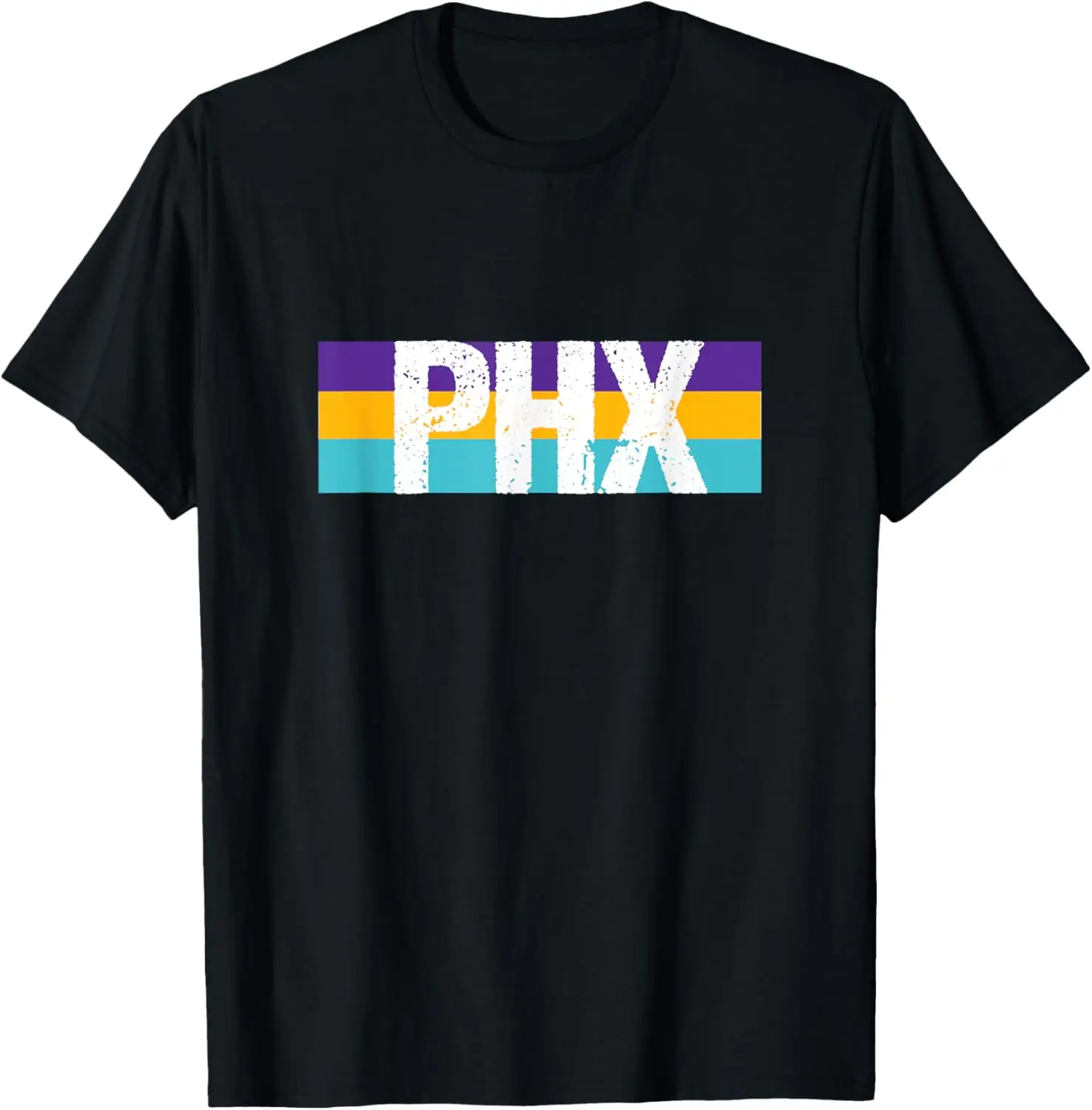 

PHX Phoenix Purple & Yellow/Teal Blue 3-Letter Phoenix Cool T-Shirt