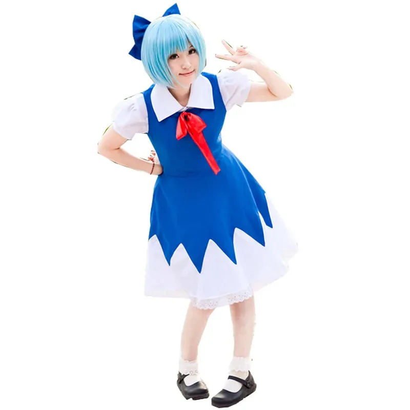 

qq342020 Touhou Project Cirno Косплей Костюм на заказ любой размер