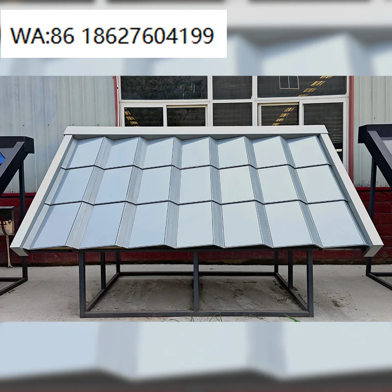 Solar Roof Tiles Double Glass Cdte 35w Bipv Photovoltaic Shingles With Efficiency Roof Replacement Customizable