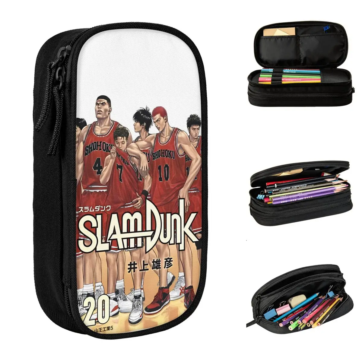 Slam Dunk Basketball Anime Pencil Cases Pencil Pouch Pen Kids Big Capacity Bags School Supplies Gift Stationery