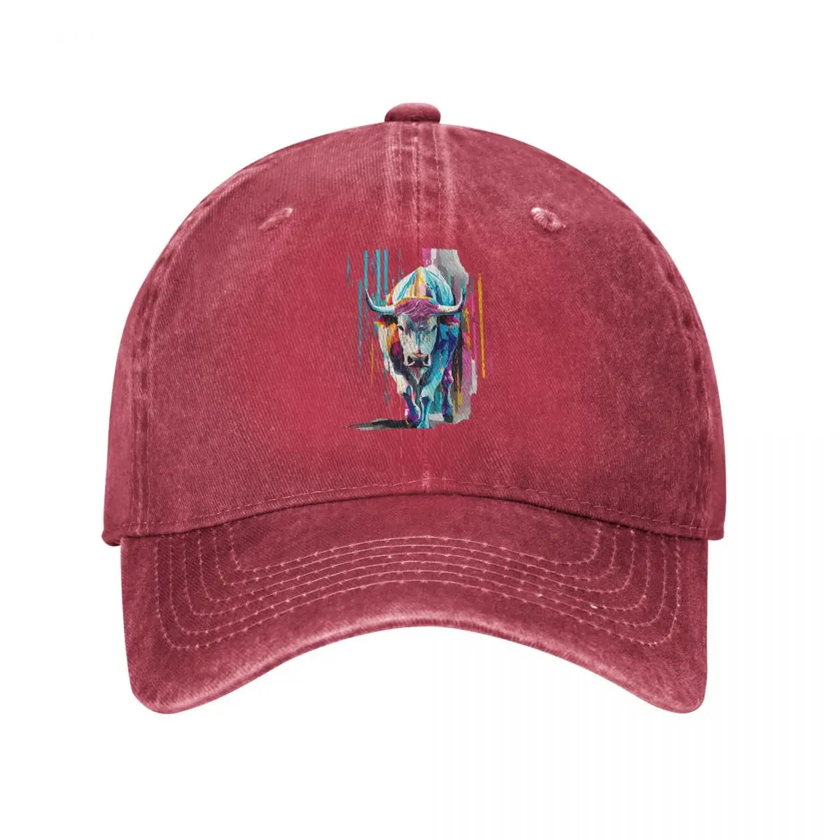 Summer Cap Sun Visor Bullcolored Bull Hip Hop Caps Bullfighting Cowboy Hat Peaked Hats