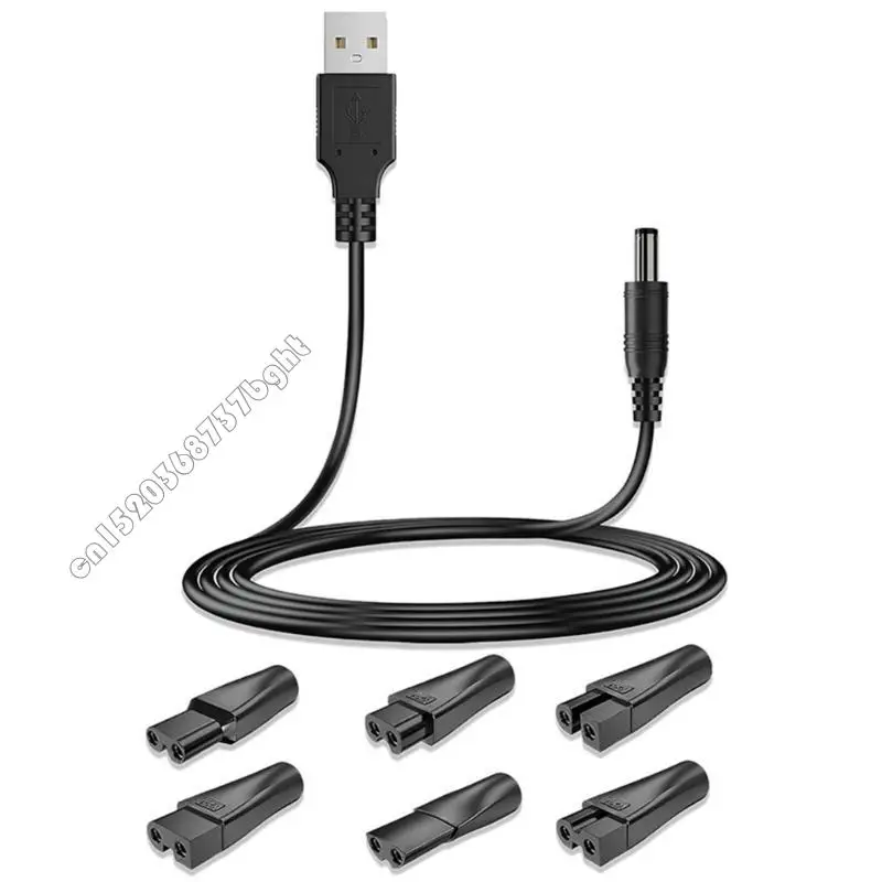 

4XFB Comprehensive USB Charging Cable for Electric Hair Clippers and Beauty Instruments Beard Trimmers Adapter Power Cord