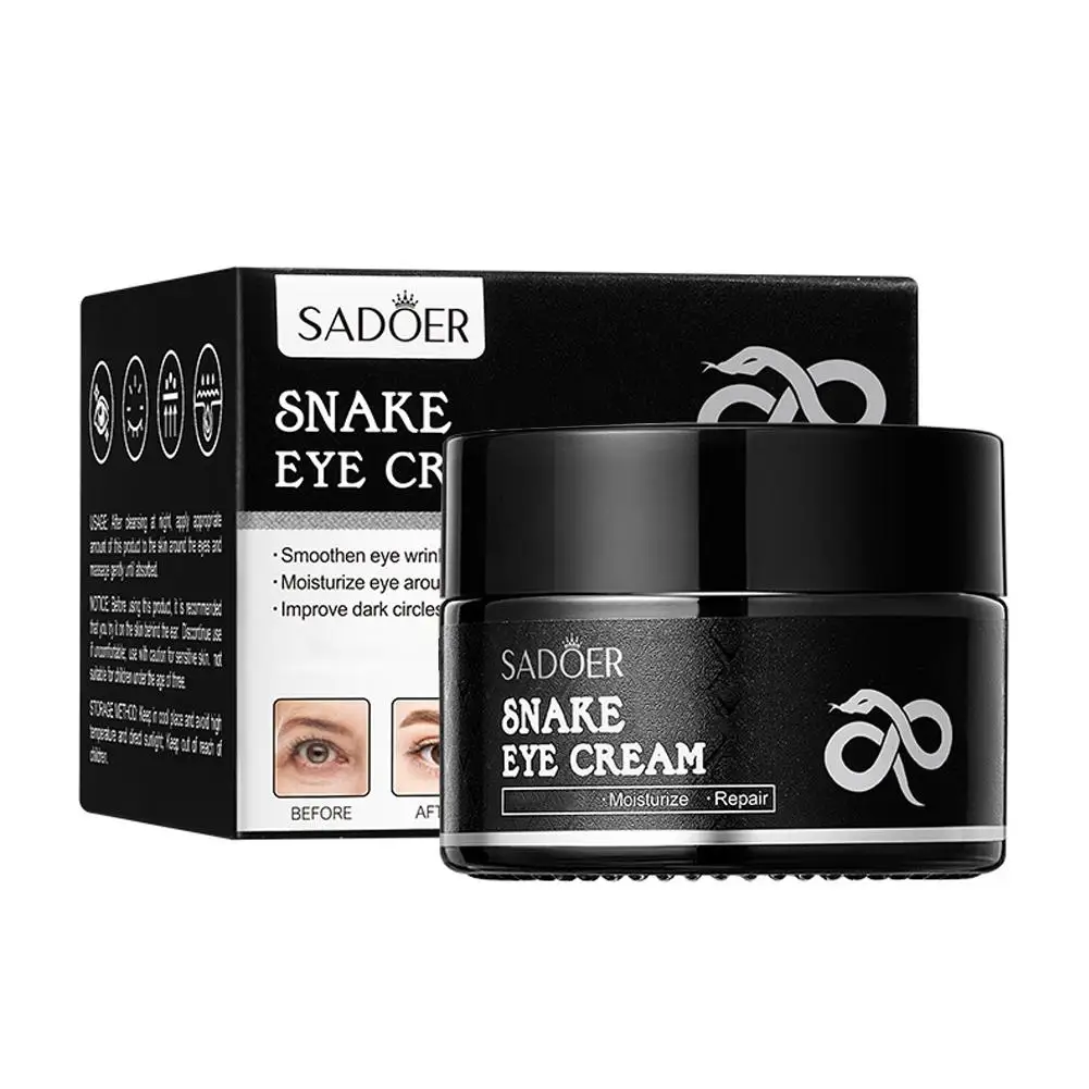 Creme para olhos de cobra para remoção de olheiras, anti-rugas, suave, reafirmante, hidratante, anti-rugas, cosméticos coreanos, k6g6