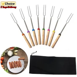 Marshmallow Roasting Sticks for Fire Pit Smores Kit for Fire Pit BBQ Fork Barbecue Cookware Outdoor Roasting Sticks for Kitchen