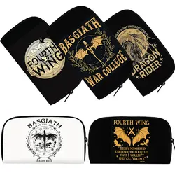 Fourth Wing Fly or Die Print Wallet Basgiath War College Coin Money Bags Dragon Rider ID Credit Card Holder Long Storage Bag