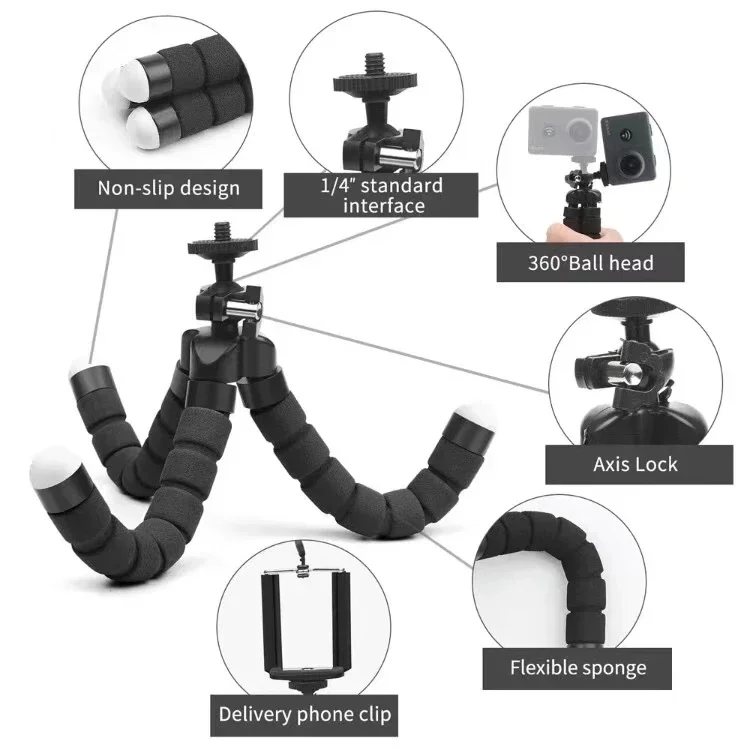 Mobile Phone Holder Flexible Adjustable Cellphone Holder Support Telephone Desktop Mount Bracket Smartphone Stand Tripod