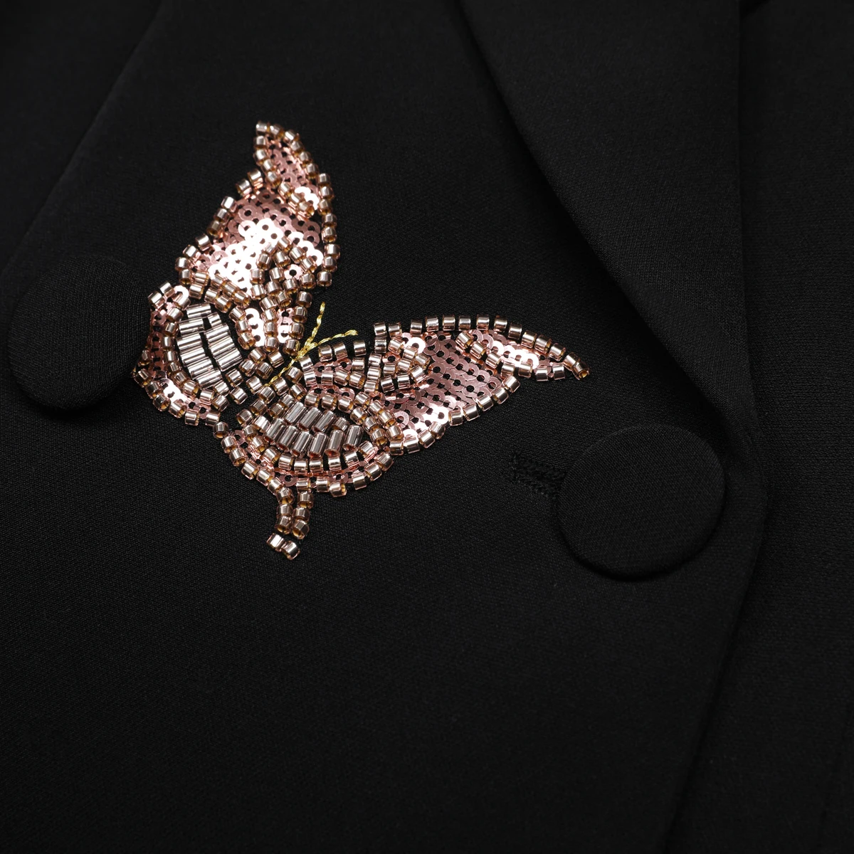 25309 alta qualidade primavera outono novo embelezado bordado borboleta blazer jaqueta + semi-saia conjunto de duas peças feminino