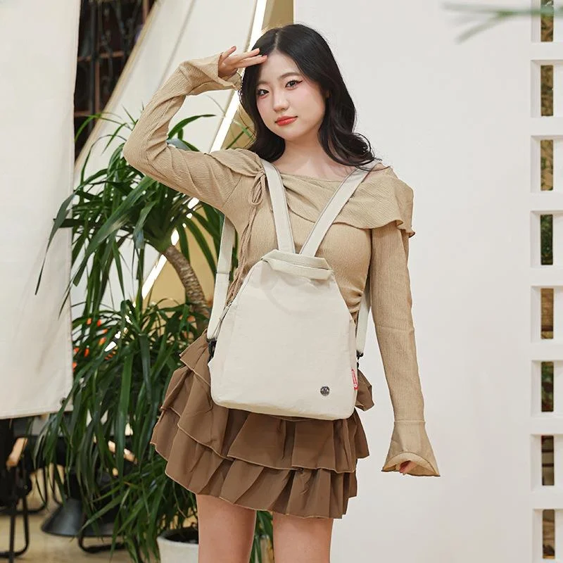 Casual Lightweight Fashionable Ladies Backpack Versatile Handbag Multifunctional Cloth Bag Leisure High-End Sensation New Model