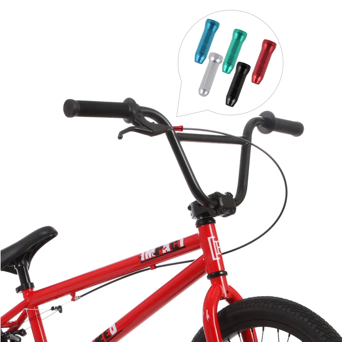 

100Pcs Bike Cable End Caps Replacement Brake Cable Tips Stop Fraying Wire Caps for Bike Brake Gears and Transmission Lines