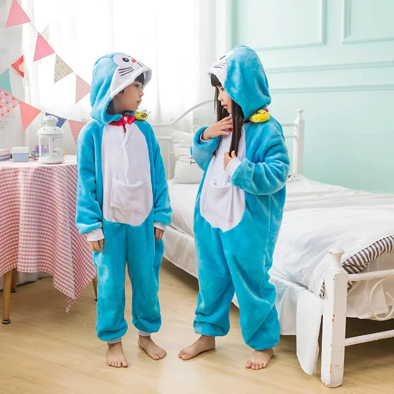 Children Onesie Kids Panda Pajamas Animal Cartoon Blanket Sleepers Halloween Costume Winter Boy Girl Licorne Christmas Jumspuit