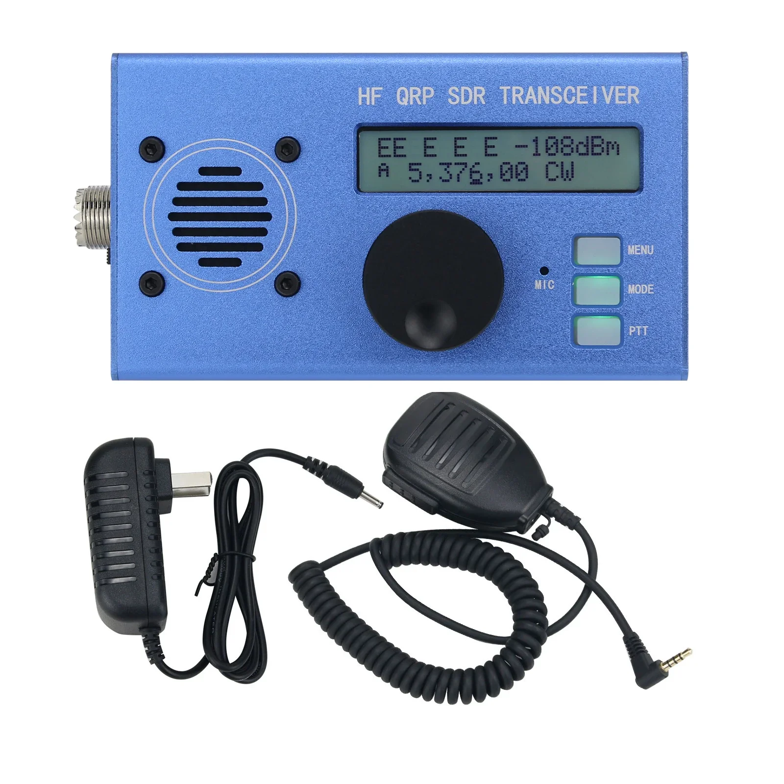 USDX USDR HF QRP SDR Transceiver 8-Band 5W DSP SDR SSB/CW Transceiver with Blue/Black/Red Shell Mic For Ham Radio