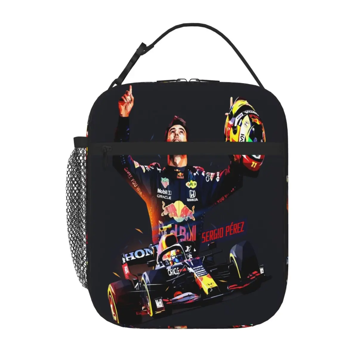 Hot Sale Sergio Perez In Low Poly Plain Design Leakproof Lunch Bag Mountain Trip Sports Lunch Bag