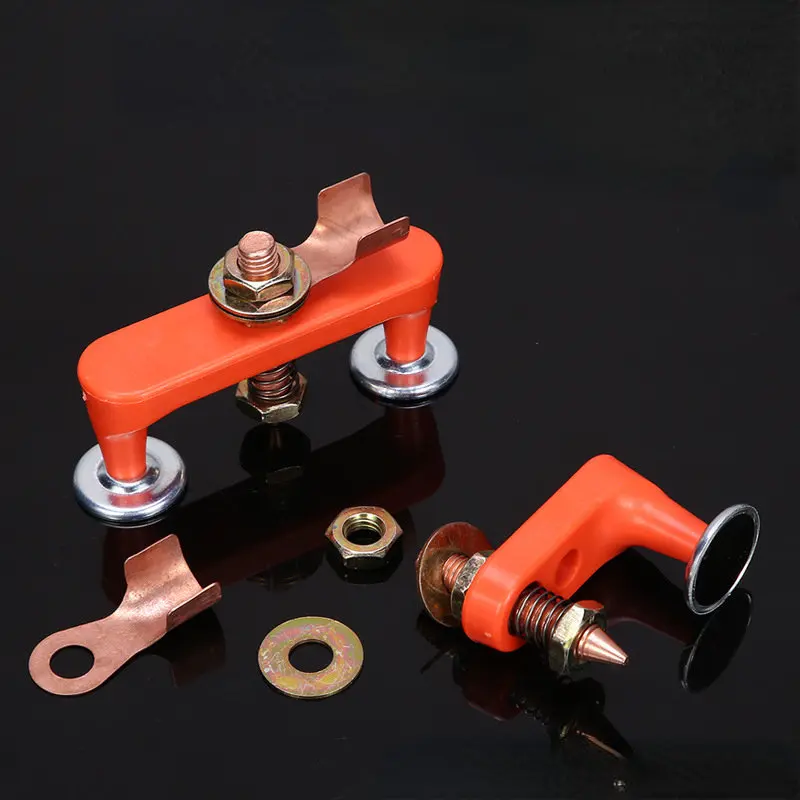 Single/Double Head Magnetic Ground Clamp Metalworking Magnet Support Connector Bodywork Welder Strong Welding Auxiliary Device