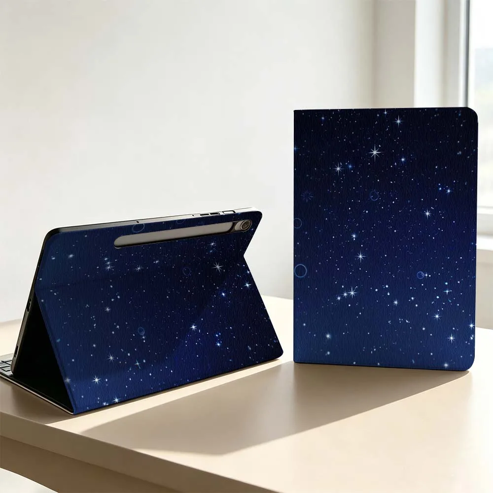 Night Sky Stars Soft For Samsung Galaxy Tab S11 S10 S9 S8 S7 S6 A9 A8 A11 Lite FE Plus Pen Tray Tablet Case