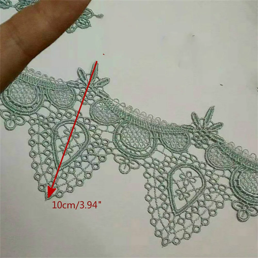 2 yards 10 cm Turquoise Lace Trims for Curtain Sofa Costumes Trimmings Dress Ribbon Flower Applique Sewing Lace Fabric New
