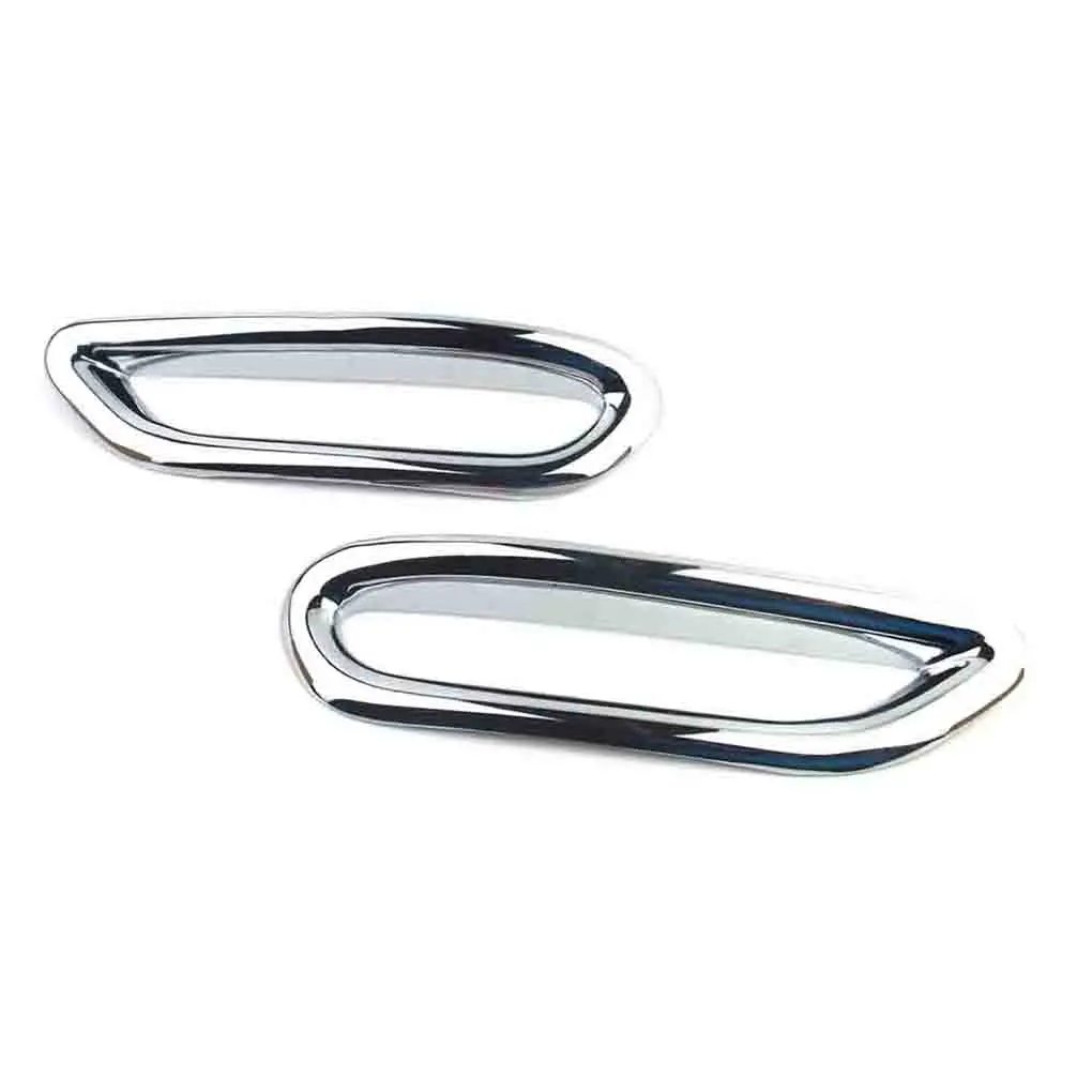 1 Pair Replacement for Nissan Qashqai J11 2014-2017 Chrome Rear Fog Light Cover Trim Bumper Car Accessories