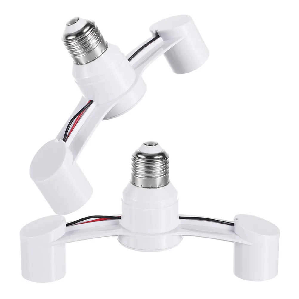 

2Pcs E27 to E27 Light Bulb Socket Converter Dual Outlet Adapter Universal LED Incandescent Compatible Compact Design Safe
