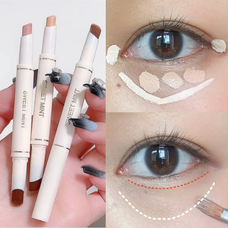 Concealer Pen Waterproof Brighten Skin Tone Contour Stick Lasting Cover Tear Ditch Dark Circles Foundation Cream Detail Makeup