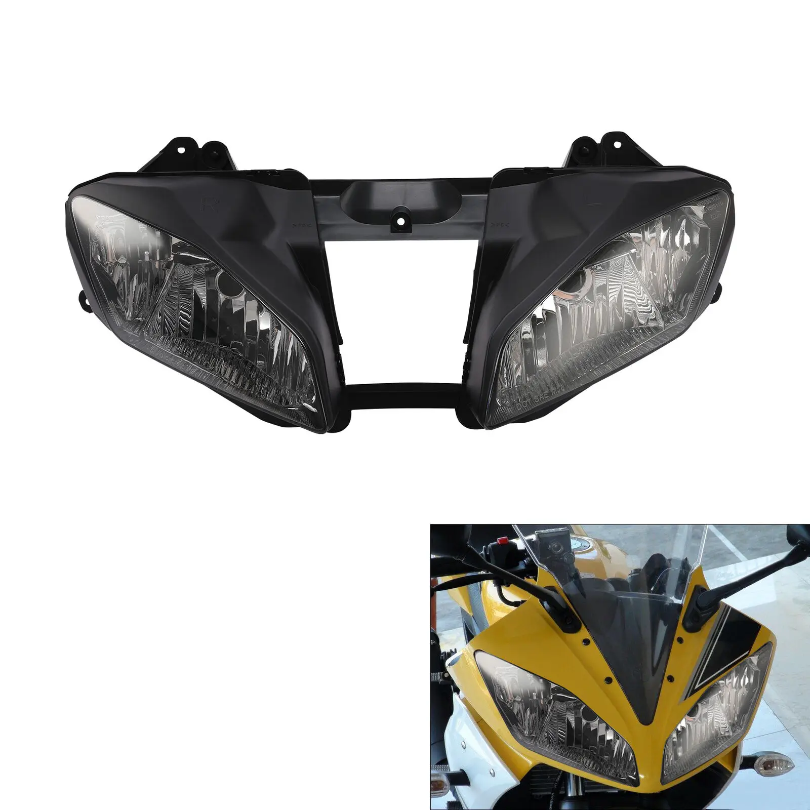 

Передняя фара в сборе для Yamaha YZF-R6 YZF R6 YZFR6 2008-2016 аксессуары для мотоциклов