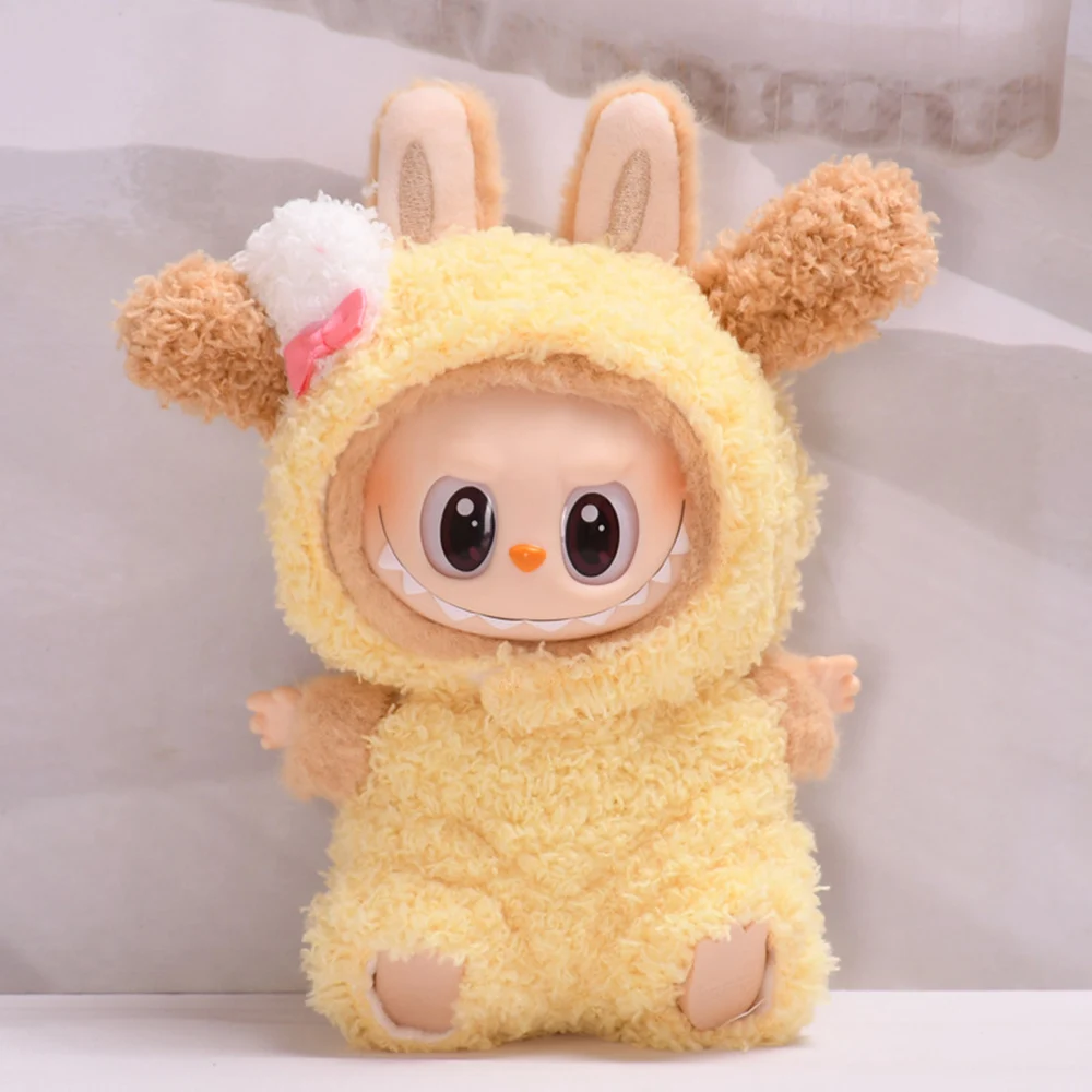 

Новая популярная одежда Labubu, костюм Macaron The Monsters, кукольный наряд Labubu, кепка для куклы, аксессуары для одежды