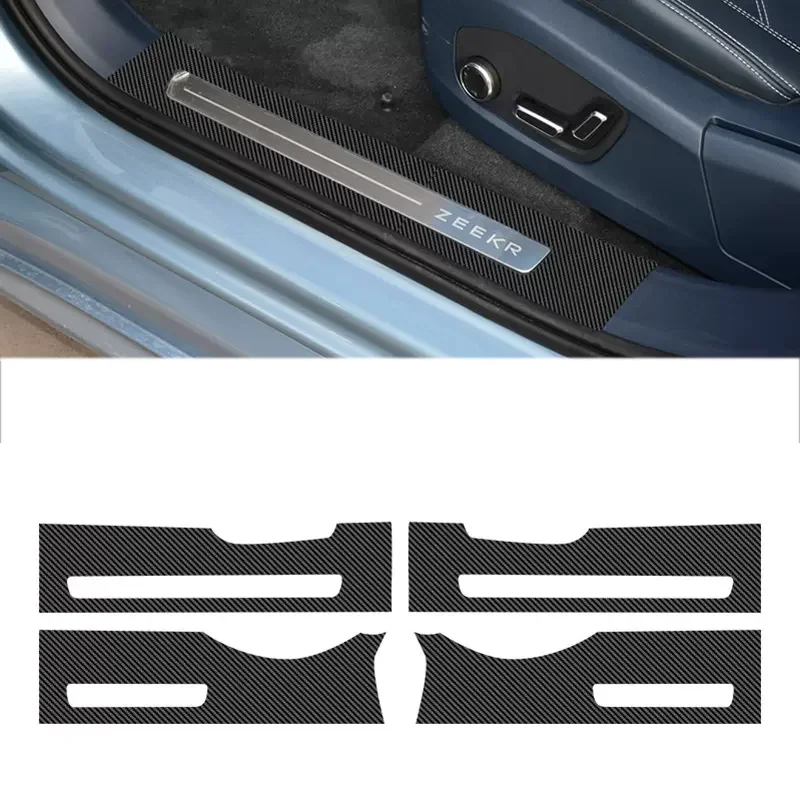 Zeekr 001 2021 2022 2023 2024 Sill Door Trunk Threshold Protector Anti Scratch Strip Sticker Kick Plate Water Proofing Film