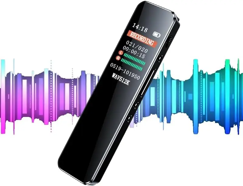 

64GB Digital Voice Recorder With 1536Kbps Recording for Lectures Meetings Interviews Sound Audio Activated Recorder Portable MP3