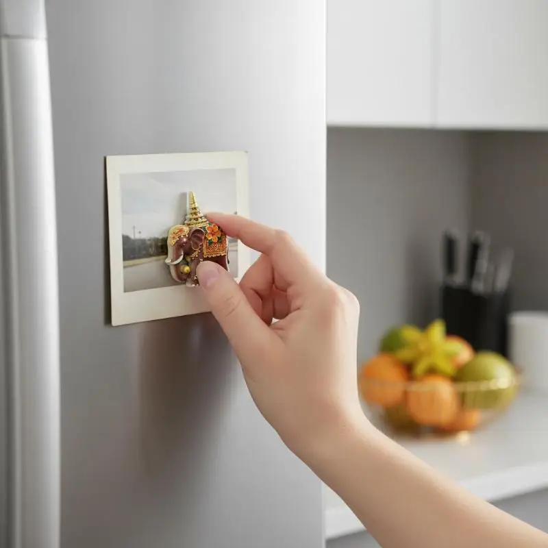SU Asia Thailand Bangkok Elephant 3D Resin Fridge Magnets Decoration Articles Handicraft Magnetic Refrigerator Collection Gift