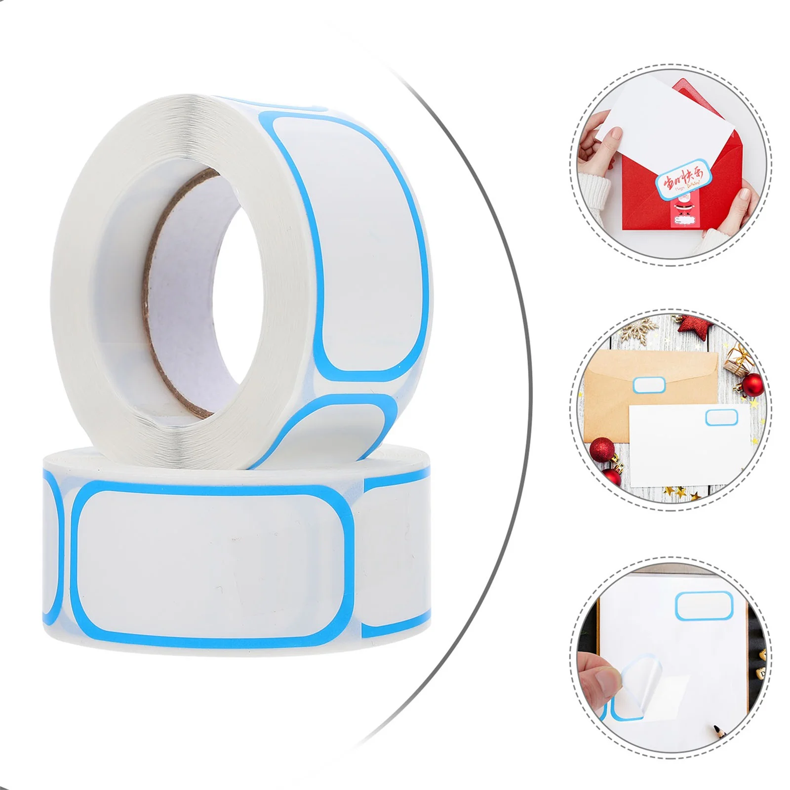 2 Rolls Self adhesive Stickers Blank Label Stickers Multipurpose Removable Food Labels Strong Moisture Resistant Simplify