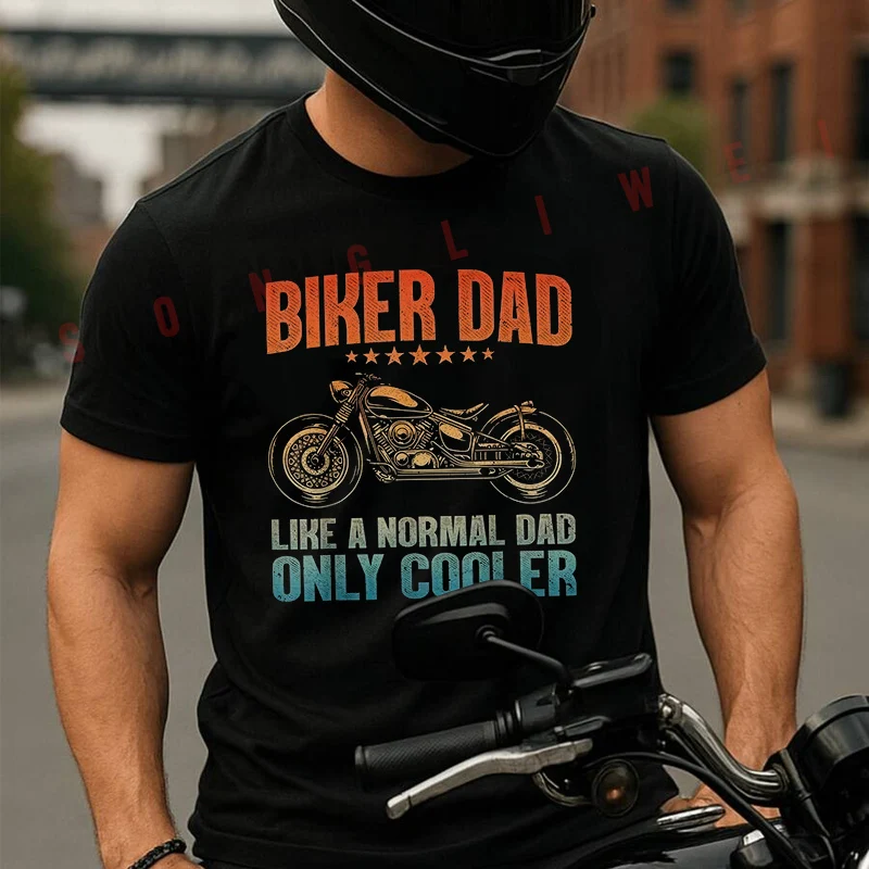 

Cool Bike For Dad Motorcycling Motorcycle Moto 100% Cotton T-Shirt Ultra Soft Round Neck Short Sleeve Tee For Men & Women