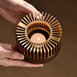 Wood Candle Cooking Tea Stove Tea Warmer Base Hot Tea Warmer Candle Perfume Diffuser
