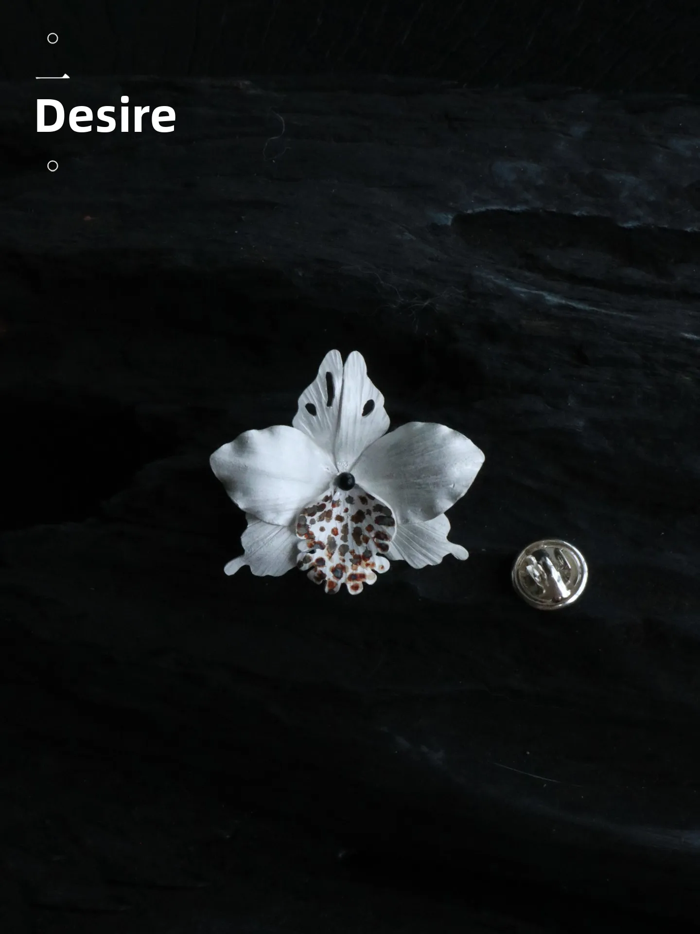 Handmade S925 Silver Original Design Brooch Pin  Series Elegant Fashionable Plant Floral Patterned Jewelry Accessory