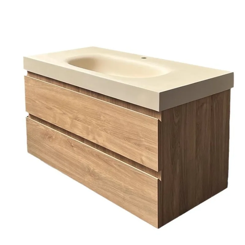 

Pure acrylic integrated basin bathroom cabinet premium Japanese-style domestic artificial stone