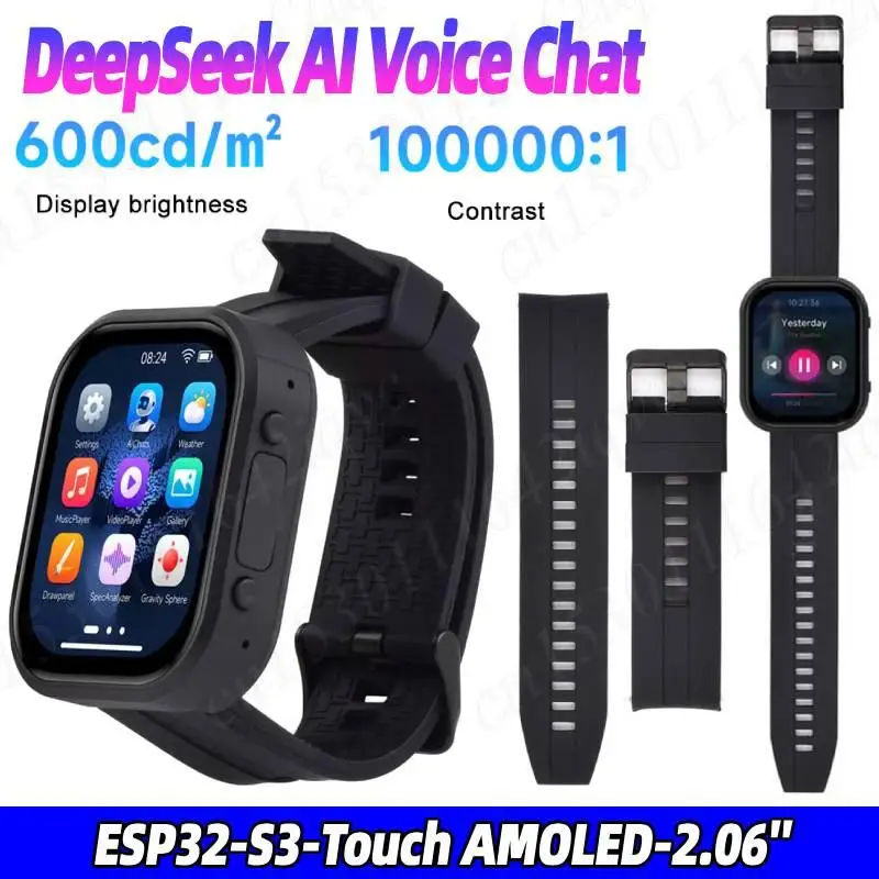 

AMOLED 2,6-дюймовый дисплей ESP32 S3 Макетная плата DeepSeek AI Голосовой чат Интерakция речи Сенсорный экран Программируемые часы