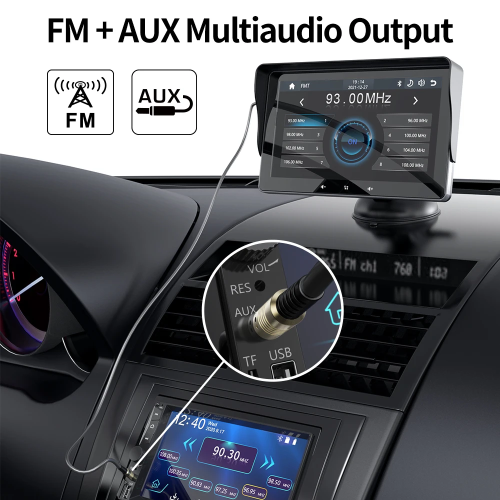 GRNADnavi 7 inch Universal Wireless Carplay Android Auto Car Radio for VW Nissan Toyota Honda KIA HYUNDAI Multimedia Autoradio