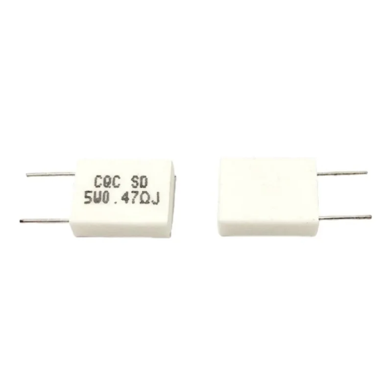 10PCS BPR56 5W 0.01R 0.015R 0.022R 0.025R 0.033R 0.047R Non-inductive Ceramic Cement Resistor 0.05 0.1 0.2 0.5 1 2 4.7 100 Ohm