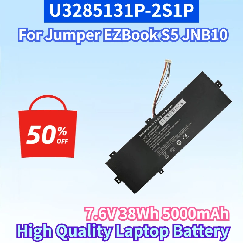 

U3285131P-2S1P 7.6V 38Wh 5000mAh Rechargeable Battery for Jumper EZBook S5 JNB10 Smartbook 141 S4 High Quality Laptop Battery