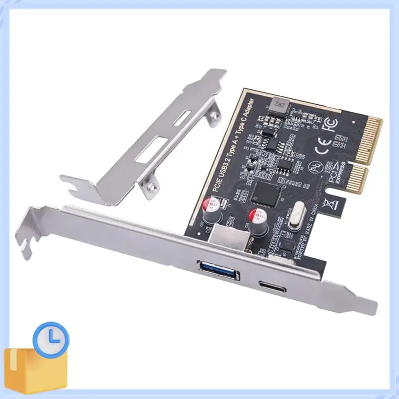

Popular PCIE USB 3.2 GEN2 10G + Type C 10G Adapter PCI Express X4 Expansion Card Riser ASM1142 Chip Controller For Desktop