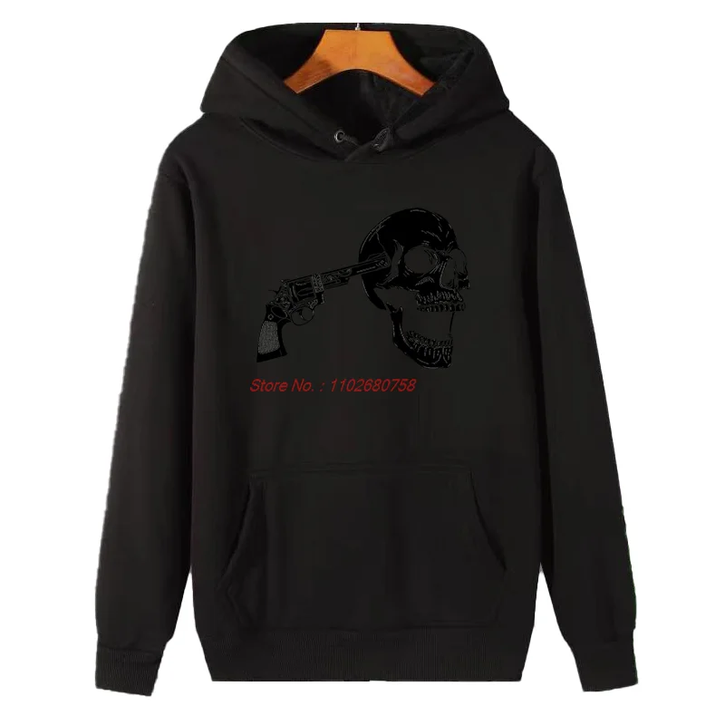 الهيكل العظمي العصابات مع الأسلحة مضحك الجرافيك قمصان سويت شيرت بقلنسوة الشتاء سترة سميكة هوديي مناسبة لجميع الأعمار الذكور الملابس #5