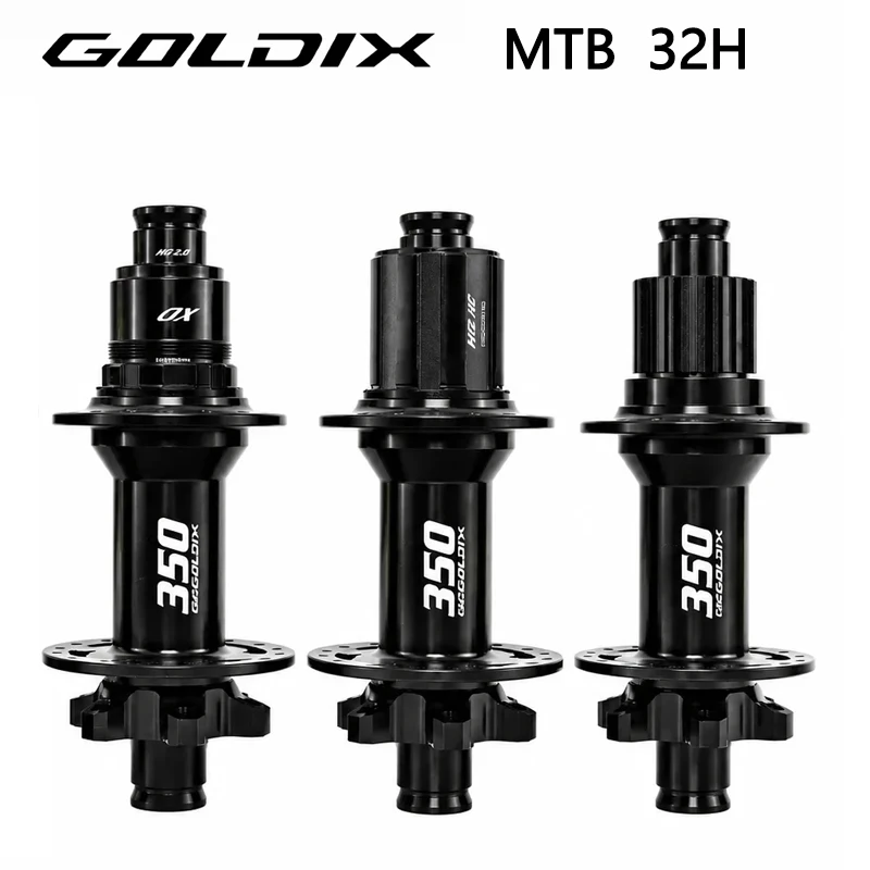 

GOLDIX M350 Bicycle Hub Sealed Bearing 32H 6-bolt Disc Brake J-Bend 32 Holes 36T Ratchet BOOST Bicycle Hub for HG XD MS flywheel