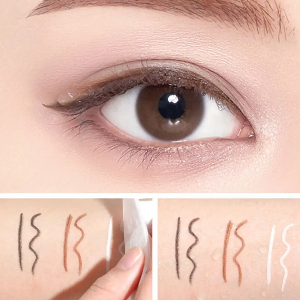 Matte Cosmetica Koreaanse Non-Smudge Waterdichte Natuurlijke Eyeliner Gel Potlood Liggend Zijderupsje Potlood Eyeliner Gel Pen Met Slijper