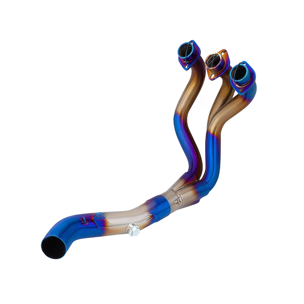 Für Yamaha MT-09 FZ09 2014-2020 Blauer Schalldämpfer Auspuff Vorderes Verbindungsrohr Auspuffrohre Auspuffanlagen Komplettes System – Detail 6
