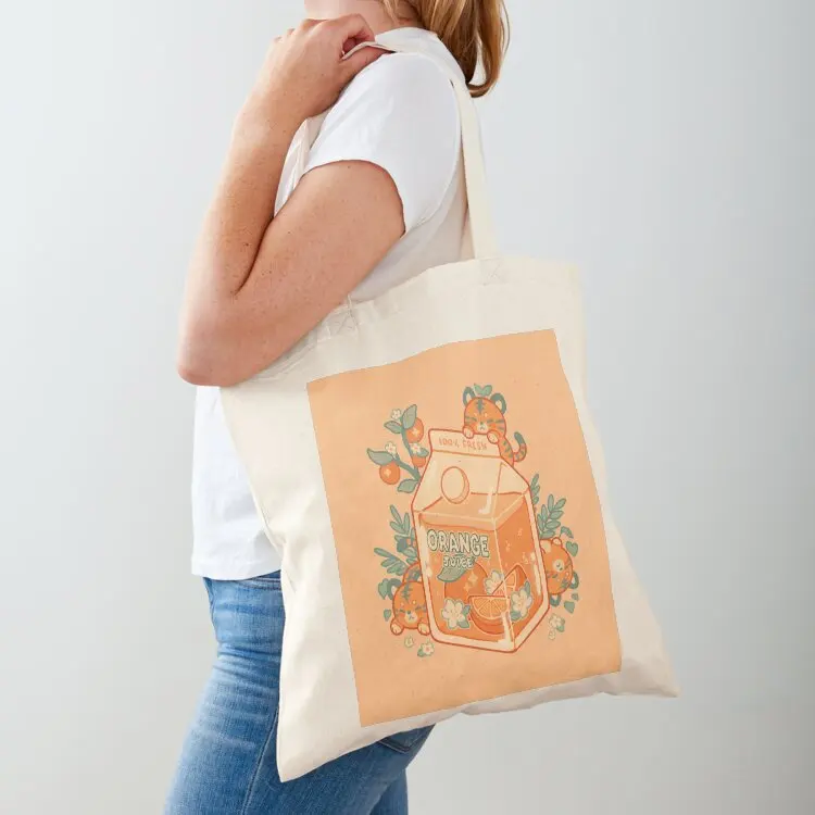 

orange juice Tote Bag eco pack university shopper bag Women's shopper bag Eco