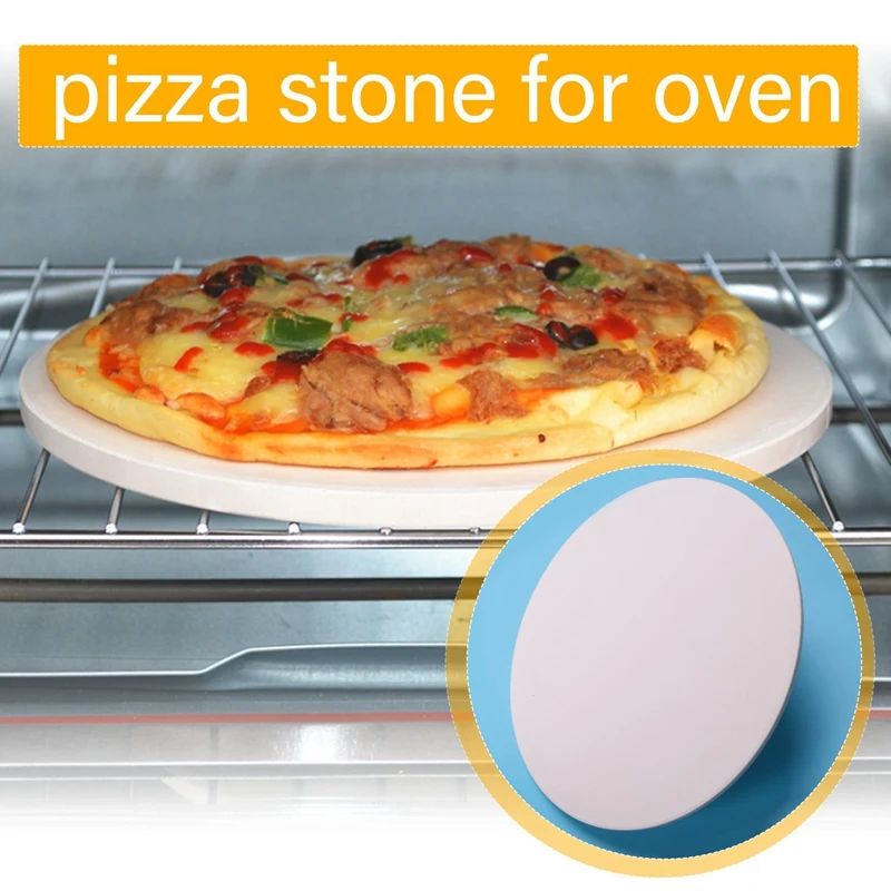 

12Inch Ceramic Pizza Stone Pizza Baking Stone/ Pan, Perfect For Grill And Oven - Thermal Resistant, Durable And Safe